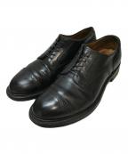 Aldenオールデン）の古着「BLACK CORDOVAN CAP TOE(ブラック コードバン キャップ トゥ)ストレートチップシューズ USA製 モディファイドラスト」｜ブラック