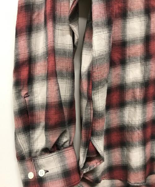 SUNNY ELEMENT（サニーエレメント）SUNNY ELEMENT (サニーエレメント) Canyon Shirt　リネンブレンド　オンブレチェックシャツ レッド×グレー サイズ:SIZE 1 未使用品の古着・服飾アイテム