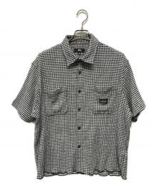 stussy（ステューシー）の古着「CRINKLED CHECK SS SHIRT　クリンクルドチェック　半袖チェックシャツ」｜ブラック×ホワイト