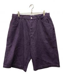 SOL soonerorlater（スーナーオアレイター）の古着「GuruGuru Denim Shorts バギーハーフパンツ　グルグル　デニムショーツ」｜パープル