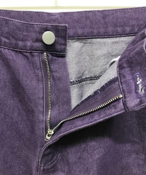 SOL soonerorlater（スーナーオアレイター）SOL soonerorlater (スーナーオアレイター) GuruGuru Denim Shorts バギーハーフパンツ　グルグル　デニムショーツ パープル サイズ:XLの古着・服飾アイテム
