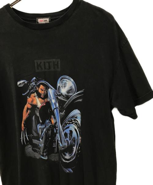 KITH（キス）KITH (キス) MARVEL (マーベル) ウルヴァリン コミックTシャツ ムービーTシャツ　ボックスロゴ　Tシャツ ブラック サイズ:SIZE Lの古着・服飾アイテム