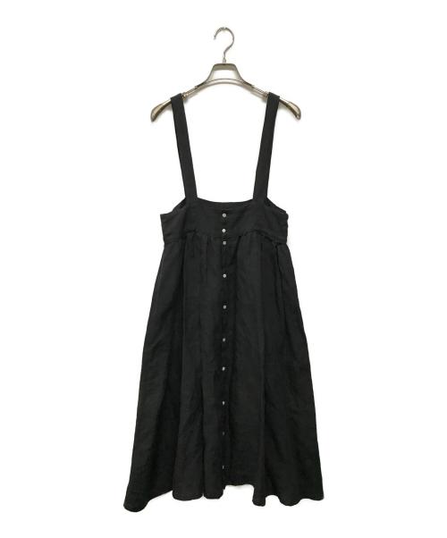 tita（ティタ）tita (ティタ) ロングエプロンワンピース ブラック サイズ:SIZE Mの古着・服飾アイテム