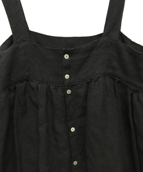 tita（ティタ）tita (ティタ) ロングエプロンワンピース ブラック サイズ:SIZE Mの古着・服飾アイテム