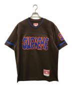 SUPREME×MITCHELL & NESSシュプリーム×ミッチェルアンドネス）の古着「22AW  ロゴ フットボール ジャージー Tシャツ」｜ブラウン