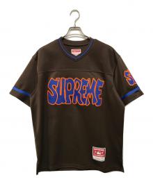 SUPREME×MITCHELL & NESS（シュプリーム×ミッチェルアンドネス）の古着「22AW  ロゴ フットボール ジャージー Tシャツ」｜ブラウン