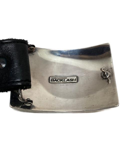 ISAMU KATAYAMA BACKLASH（イサムカタヤマ・バックラッシュ）ISAMU KATAYAMA BACKLASH (イサムカタヤマ・バックラッシュ) SILVER950レザーベルト ブラックの古着・服飾アイテム