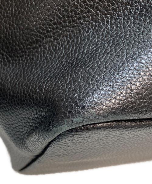 LONGCHAMP（ロンシャン）LONGCHAMP (ロンシャン) Le Pliage レザーハンドバッグ ブラックの古着・服飾アイテム