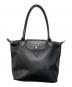LONGCHAMP（ロンシャン）の古着「Le Pliage レザーハンドバッグ」｜ブラック