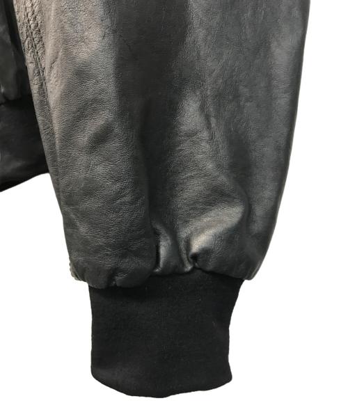 KOHSHIN SATOH（コウシンサトウ）KOHSHIN SATOH (コウシンサトウ) ナイロンコーティングシープスキンレザージャケット ブラック サイズ:SIZE 48の古着・服飾アイテム