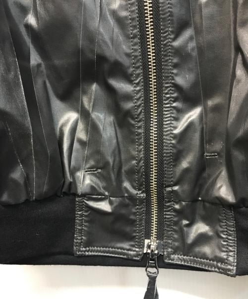 KOHSHIN SATOH（コウシンサトウ）KOHSHIN SATOH (コウシンサトウ) ナイロンコーティングシープスキンレザージャケット ブラック サイズ:SIZE 48の古着・服飾アイテム