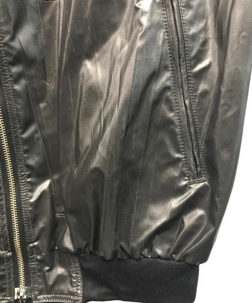 KOHSHIN SATOH（コウシンサトウ）KOHSHIN SATOH (コウシンサトウ) ナイロンコーティングシープスキンレザージャケット ブラック サイズ:SIZE 48の古着・服飾アイテム