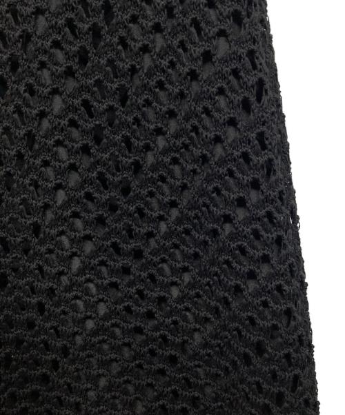 DRAWER（ドゥロワー）Drawer (ドゥロワー) クロシェ アイレットスカート ブラック サイズ:Freeの古着・服飾アイテム