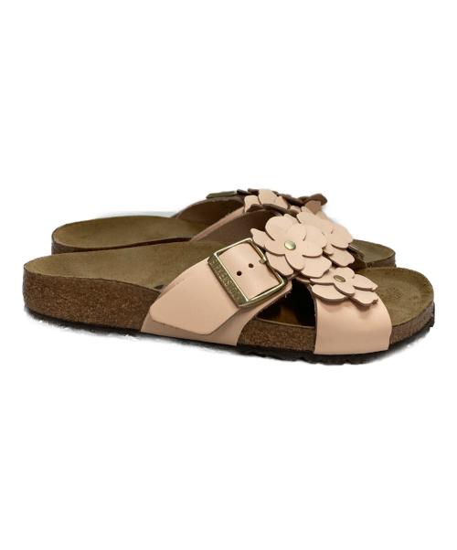BIRKENSTOCK（ビルケンシュトック）BIRKENSTOCK (ビルケンシュトック) SIENA フラワーサンダル ピンクベージュ サイズ:24cmの古着・服飾アイテム