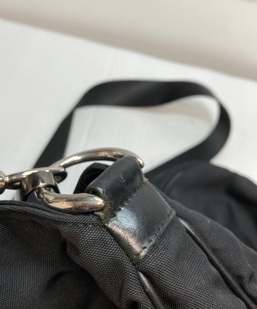 GUCCI（グッチ）GUCCI (グッチ) バンブーハンドル2WAYナイロンバッグ ブラックの古着・服飾アイテム
