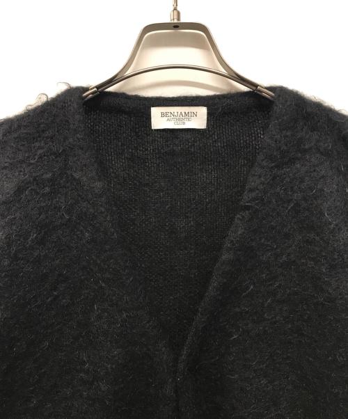BENJAMIN authentic club（（ベンジャミンオーセンティッククラブ））BENJAMIN AUTHENTIC CLUB (（ベンジャミンオーセンティッククラブ）) モヘヤカーディガン ブラック サイズ:Mの古着・服飾アイテム