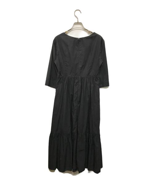 ne quittez pas（ヌキテパ）ne quittez pas (ヌキテパ) ポプリンソリッドピンタックワンピース ブラック サイズ:Mの古着・服飾アイテム