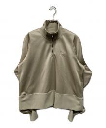 REEBOK×naokitomizuka（リーボック×ナオキトミヅカ）の古着「half zip deformed sweat shirt(ハーフ ジップ ディフォルメド スウェット シャツ)」｜ベージュ