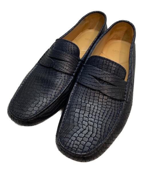 ARMANI COLLEZIONI（アルマーニ コレツィオーニ）ARMANI COLLEZIONI (アルマーニ コレツィオーニ) ドライビングシューズ ネイビー サイズ:42の古着・服飾アイテム