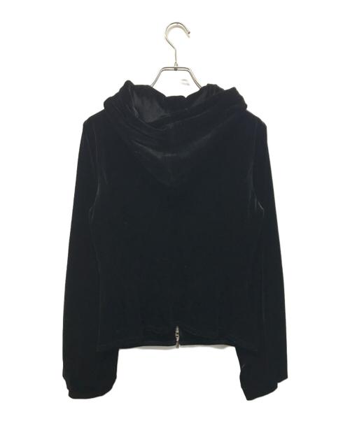 DAISY VELOUR（デイジーベロア）DAISY VELOUR (デイジーベロア) LUXURY PARKA（ラグジュアリー パーカー） ベロアジップパーカー ブラック サイズ:SIZE 40の古着・服飾アイテム