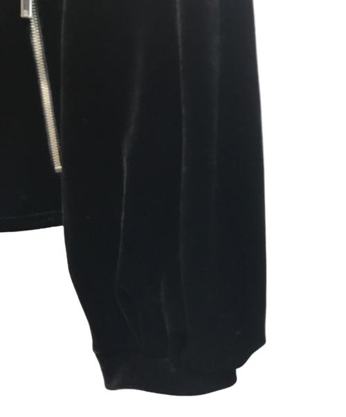 DAISY VELOUR（デイジーベロア）DAISY VELOUR (デイジーベロア) LUXURY PARKA（ラグジュアリー パーカー） ベロアジップパーカー ブラック サイズ:SIZE 40の古着・服飾アイテム