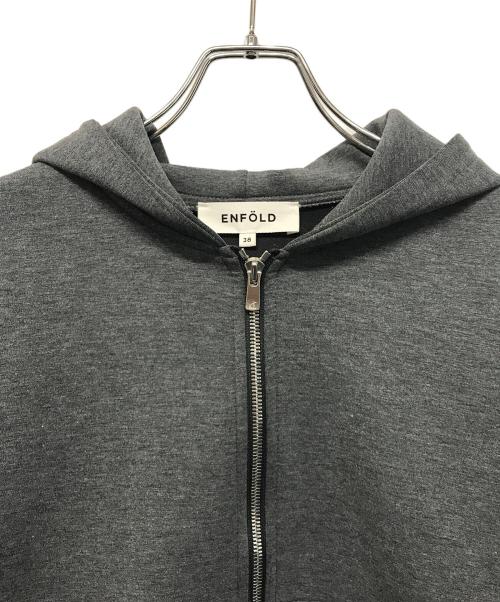 ENFOLD（エンフォルド）ENFOLD (エンフォルド) SOLID HOODIE（ソリッド フーディー） グレー サイズ:38の古着・服飾アイテム