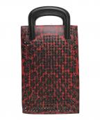 Christian Louboutinクリスチャン・ルブタン）の古着「トリックトラックスモールバッグ」｜レッド×ブラック