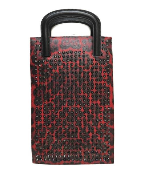 Christian Louboutin（クリスチャン・ルブタン）Christian Louboutin (クリスチャン・ルブタン) トリックトラックスモールバッグ レッド×ブラックの古着・服飾アイテム