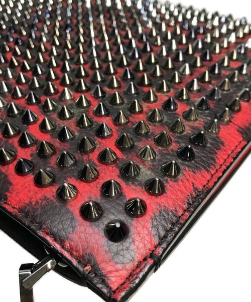 Christian Louboutin（クリスチャン・ルブタン）Christian Louboutin (クリスチャン・ルブタン) トリックトラックスモールバッグ レッド×ブラックの古着・服飾アイテム