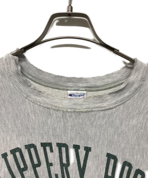 Champion REVERSE WEAVE（チャンピオン リバース ウィーブ）Champion REVERSE WEAVE (チャンピオン リバース ウィーブ) 3段プリント スウェット グリーン×グレー サイズ:Lの古着・服飾アイテム