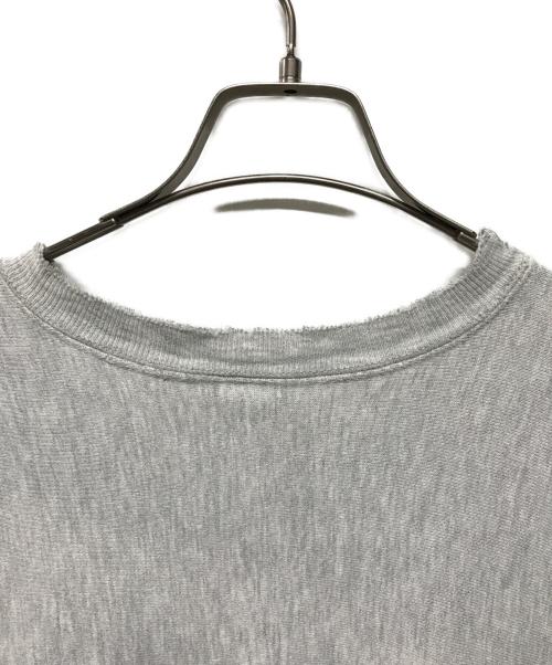 Champion REVERSE WEAVE（チャンピオン リバース ウィーブ）Champion REVERSE WEAVE (チャンピオン リバース ウィーブ) 3段プリント スウェット グリーン×グレー サイズ:Lの古着・服飾アイテム