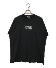 KITH×MARVEL（キス×マーベル）の古着「Wolverine Vintage Tee ボックスロゴTシャツ ウルヴァリン」｜ブラック