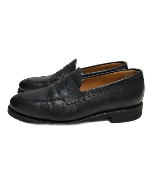 berwick（バーウィック）berwick (バーウィック) コインローファー　シボ革 ブラック サイズ:UK7.5の古着・服飾アイテム