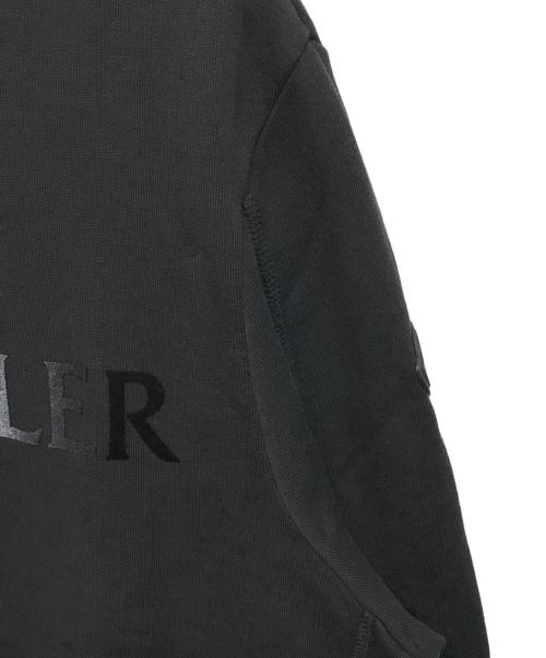 MONCLER（モンクレール）MONCLER (モンクレール) FELPA GIROCOLLO(フェルパ ジロコッロ)フロッキーロゴスウェット ブラック サイズ:Mの古着・服飾アイテム