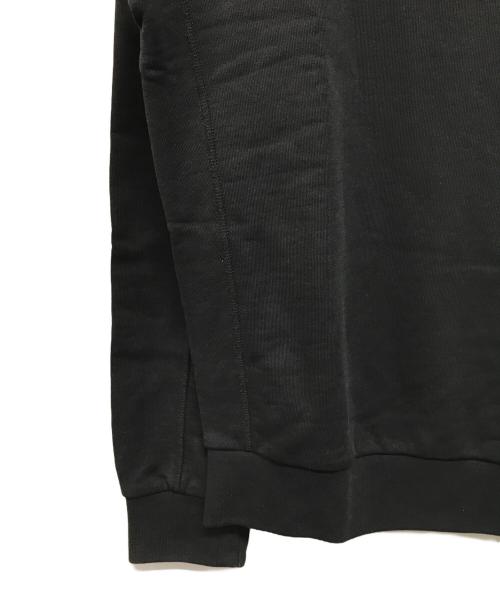 MONCLER（モンクレール）MONCLER (モンクレール) FELPA GIROCOLLO(フェルパ ジロコッロ)フロッキーロゴスウェット ブラック サイズ:Mの古着・服飾アイテム