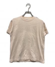 BALENCIAGA（バレンシアガ）の古着「ビッグロゴタブタイトクルーネックTシャツ」｜ピンク