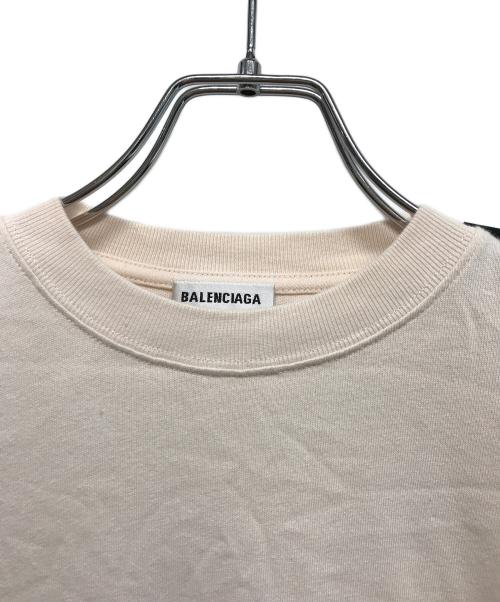 BALENCIAGA（バレンシアガ）BALENCIAGA (バレンシアガ) ビッグロゴタブタイトクルーネックTシャツ ピンク サイズ:Sの古着・服飾アイテム