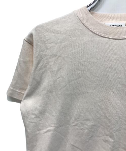 BALENCIAGA（バレンシアガ）BALENCIAGA (バレンシアガ) ビッグロゴタブタイトクルーネックTシャツ ピンク サイズ:Sの古着・服飾アイテム