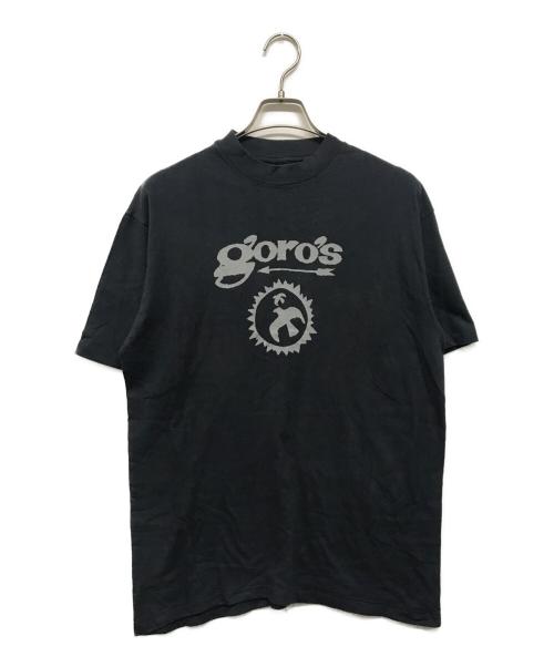Hanes（ヘインズ）Hanes (ヘインズ) goro's 90’SゴローズプリントTシャツ　ロゴTシャツ ブラック×グレー サイズ:Lの古着・服飾アイテム