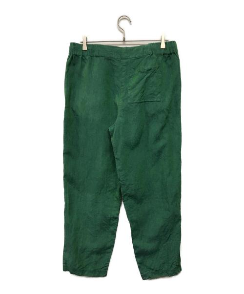 MISSING（ミッシング）MISSING (ミッシング) アイリッシュ リネンパンツ 英国製 MADE IN ENGLAND グリーン サイズ:Lの古着・服飾アイテム