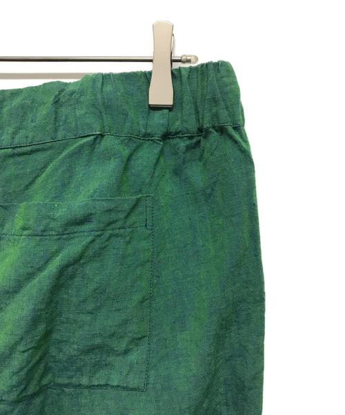 MISSING（ミッシング）MISSING (ミッシング) アイリッシュ リネンパンツ 英国製 MADE IN ENGLAND グリーン サイズ:Lの古着・服飾アイテム