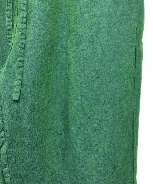 MISSING（ミッシング）MISSING (ミッシング) アイリッシュ リネンパンツ 英国製 MADE IN ENGLAND グリーン サイズ:Lの古着・服飾アイテム