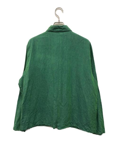 MISSING（ミッシング）MISSING (ミッシング) アイリッシュ リネンジャケット MADE IN ENGLAND 英国製 グリーン サイズ:Lの古着・服飾アイテム