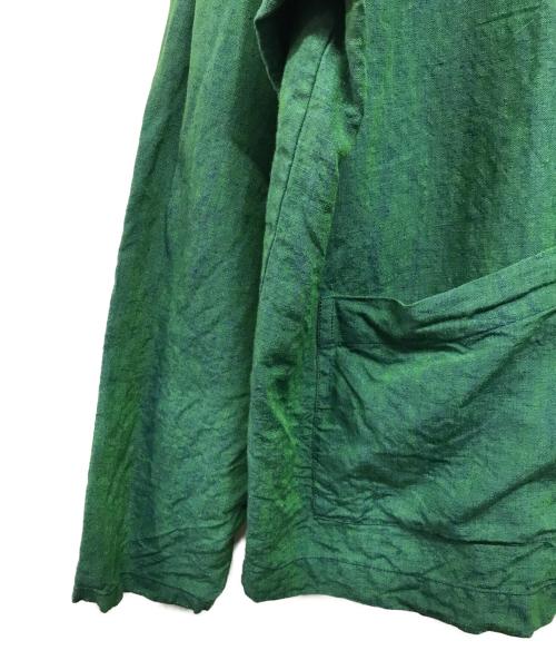 MISSING（ミッシング）MISSING (ミッシング) アイリッシュ リネンジャケット MADE IN ENGLAND 英国製 グリーン サイズ:Lの古着・服飾アイテム