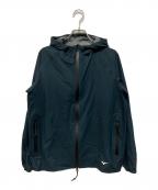 MIZUNO×MARGARET HOWELLミズノ×マーガレットハウエル）の古着「ライトナイロンリップストップ ジップアップパーカー　テック アウトドア」｜ネイビー
