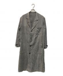 FOR black chambray atlier coat（フォー ブラック シャンブレー アトリエ コート）の古着「40’S~ アトリエコート EURO vintage 黒シャン 」｜グレー