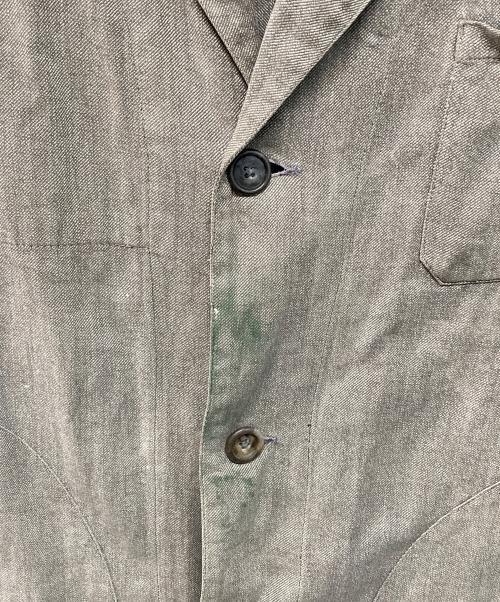 FOR black chambray atlier coat（フォー ブラック シャンブレー アトリエ コート）FOR black chambray atlier coat (フォー ブラック シャンブレー アトリエ コート) 40’S~ アトリエコート EURO vintage 黒シャン  グレー サイズ:不明の古着・服飾アイテム