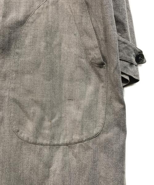 FOR black chambray atlier coat（フォー ブラック シャンブレー アトリエ コート）FOR black chambray atlier coat (フォー ブラック シャンブレー アトリエ コート) 40’S~ アトリエコート EURO vintage 黒シャン  グレー サイズ:不明の古着・服飾アイテム