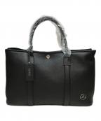 BARNEYS NEWYORK×Mercedes Benzバーニーズ・ニューヨーク×メルセデスベンツ）の古着「レザートートバッグ」｜ブラック