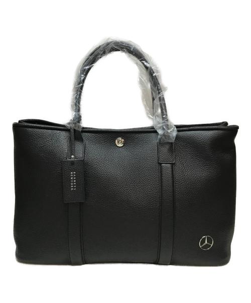 BARNEYS NEWYORK（バーニーズ・ニューヨーク）BARNEYS NEWYORK (バーニーズ・ニューヨーク) Mercedes Benz (メルセデスベンツ) レザートートバッグ ブラックの古着・服飾アイテム